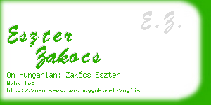 eszter zakocs business card